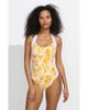 Lands' End Lands' End Halter Cut Out High Leg One Piece Swimsuit - 1