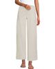 Lands' End Lands' End Herringbone Chino High Rise Relaxed Straight Drawstring Ankle Pants - 1
