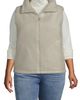 Lands' End Lands' End High Pile Fleece Reversible Mixed Media Vest - 4
