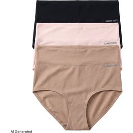 Lands' End Lands' End High Rise Full Coverage Brief Soft Essential Everyday 3 Pack Panties