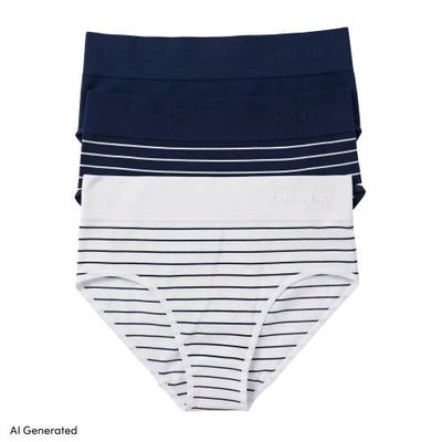 Lands' End Lands' End Hipster Cotton Comfort Seamless Basics 3 Pack Panties