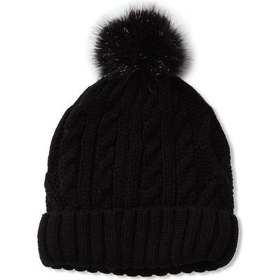 Lands' End Lands' End Kids Fleece Lined Pom Hat
