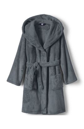 Lands' End Lands' End Kids Hooded Fleece Solid Robe