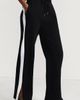 Lands' End Lands' End Knit High Rise Relaxed Straight Leg Side Stripe Pants - 1