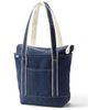 Lands' End Lands' End Large Denim Long Handle Zip Top Tote Bag - 1