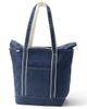 Lands' End Lands' End Large Denim Long Handle Zip Top Tote Bag - 4