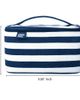 Lands' End Lands' End Large Makeup Bag Train Case with 2 100 ML Plastic Travel Bottles, Soft-Sided Cosmetic Travel Bag - 4