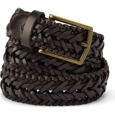 Lands' End Lands' End Leather Braid Belt