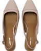 Lands' End Lands' End Leather Slingback Cap Toe Kitten Heels - 3