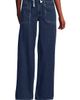 Lands' End Lands' End Lightweight Denim High Rise Relaxed Straight Pull On Pocket Jeans - 3