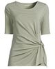 Lands' End Lands' End Lightweight Jersey Tie Front Top - 3