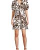 Lands' End Lands' End Linen Above the Knee Puff Sleeve Dress - 3