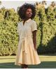 Lands' End Lands' End Linen Blend Button Front Dress with Godets - 4