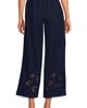 Lands' End Lands' End Linen Embroidered Pants - 4