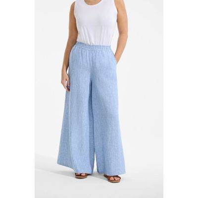 Lands' End Lands' End Linen High Rise Palazzo Pants