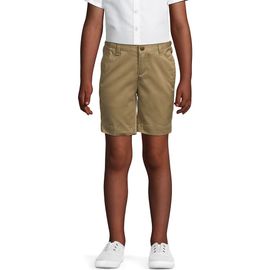 Lands' End Lands' End Little Girls Slim Plain Front Blend Chino Shorts