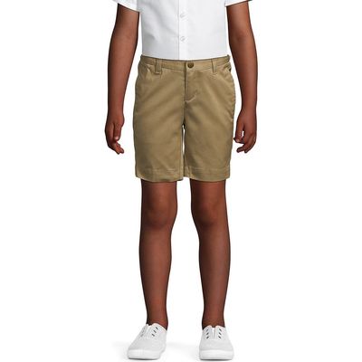 Lands' End Lands' End Little Girls Slim Plain Front Blend Chino Shorts