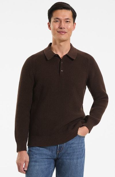 Lands' End Lands' End Long Sleeve Drifter Polo Sweater