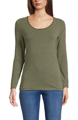Lands' End Lands' End Long Sleeve Lightweight Jersey Scoop Neck T-Shirt