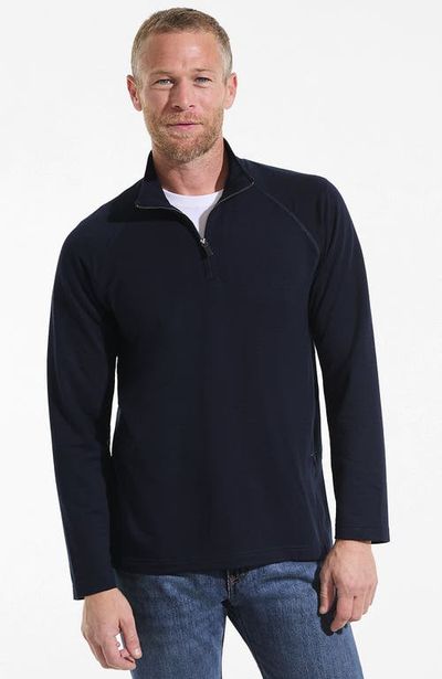 Lands' End Lands' End Long Sleeve Raglan Hybrid Quarter Zip