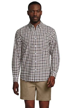 Lands' End Lands' End Long Sleeve Sail Rigger Oxford Embroidered Shirt