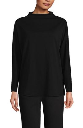 Lands' End Lands' End Long Sleeve Sport Knit Funnel Neck Top