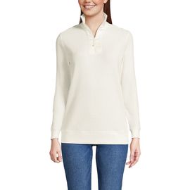 Lands' End Lands' End Long Sleeve Waffle Quarter Zip Pullover