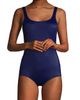 Lands' End Lands' End Mastectomy Chlorine Resistant Tugless One Piece Swimsuit Soft Cup - 1