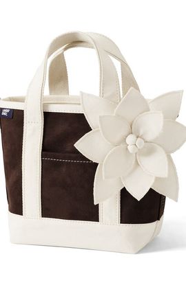 Lands' End Lands' End Medium 5 Pocket Open Top Canvas Tote Bag