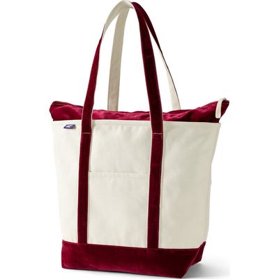 Lands' End Lands' End Medium Velvet Open Top Canvas Tote
