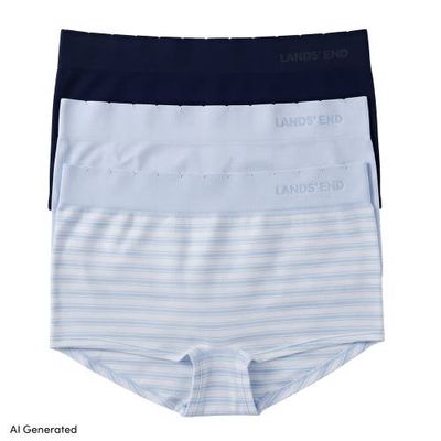 Lands' End Lands' End Mid Rise Boyshort Soft Fit Seamless 3 Pack Panties
