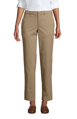 Lands' End Lands' End Mid Rise Classic Straight Leg Chino Ankle Pants
