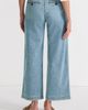 Lands' End Lands' End Mid Rise Denim Wide Leg Ankle Jeans - 2