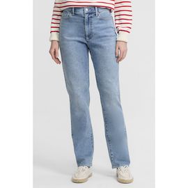 Lands' End Lands' End Petite Recover High Rise Straight Leg Blue Jeans