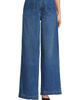 Lands' End Lands' End Petite Soft Denim High Rise Wide Leg Top Stitch Trousers - 3
