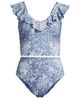 Lands' End Lands' End Pique Ruffle Tankini Top and High Waisted Bottom Swimsuit Set - 3