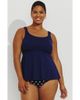 Lands' End Lands' End Plus Size Adjustable Scoop Neck Flutter Tankini Top - 1