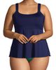 Lands' End Lands' End Plus Size Adjustable Scoop Neck Flutter Tankini Top - 3