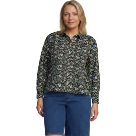 Lands' End Lands' End Plus Size Boxy Cropped No Iron Pintuck Ruffle Collar Shirt