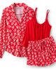 Lands' End Lands' End Plus Size Cooling 3 Piece Pajama Set - Long Sleeve Top Cami and Shorts - 3