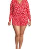 Lands' End Lands' End Plus Size Cooling 3 Piece Pajama Set - Long Sleeve Top Cami and Shorts - 5
