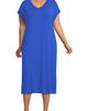 Lands' End Lands' End Plus Size Cooling Cap Sleeve Midi Nightgown - 1