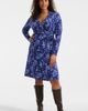 Lands' End Lands' End Plus Size Cotton Modal Collared Wrap Dress - 1