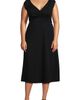 Lands' End Lands' End Plus Size Cotton Modal Off the Shoulder Wrap Midi Dress - 1