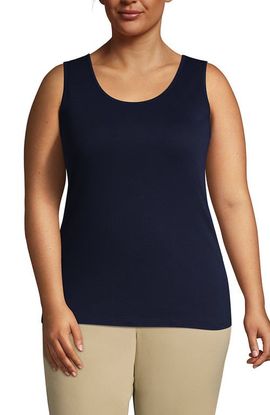 Lands' End Lands' End Plus Size Cotton Tank Top