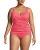 Lands' End Lands' End Plus Size DD-Cup Chlorine Resistant Wrap Underwire Tankini Swimsuit Top - 1
