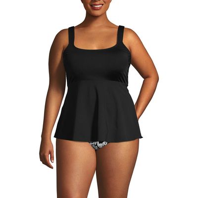 Lands' End Lands' End Plus Size DD-Cup Flutter Tankini Top