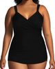 Lands' End Lands' End Plus Size DD-Cup SlenderSuit V-Neck Skirted Low Leg One Piece - 1