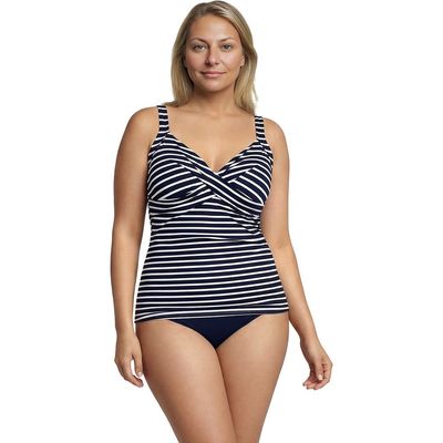 Lands' End Lands' End Plus Size DDD-Cup Tulip Hem Tankini Top