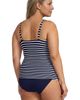Lands' End Lands' End Plus Size DDD-Cup Tulip Hem Tankini Top - 2